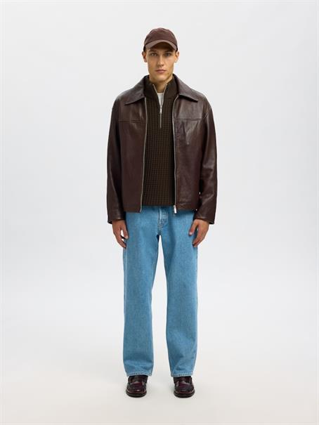 SLHTOM LS KNIT STRUCTURE HALF ZIP delicioso