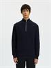SLHTOM LS KNIT STRUCTURE HALF ZIP sky captain