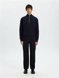 SLHTOM LS KNIT STRUCTURE HALF ZIP sky captain