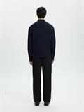 SLHTOM LS KNIT STRUCTURE HALF ZIP sky captain