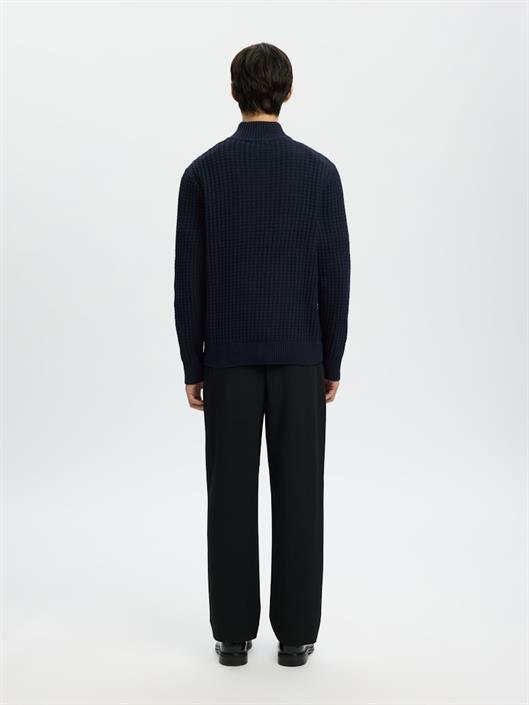 slhtom-ls-knit-structure-half-zip-sky-captain
