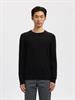 SLHTRAY LS KNIT MERINO CREW NECK NOOS black