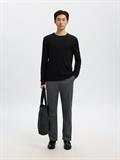 SLHTRAY LS KNIT MERINO CREW NECK NOOS black