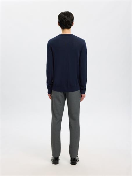SLHTRAY LS KNIT MERINO CREW NECK NOOS navy blazer