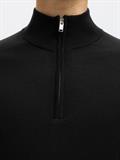 SLHTRAY LS KNIT MERINO HALF ZIP NOOS black