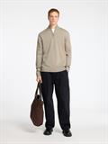 SLHTRAY LS KNIT MERINO HALF ZIP NOOS kelp