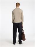 SLHTRAY LS KNIT MERINO HALF ZIP NOOS kelp