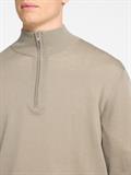 SLHTRAY LS KNIT MERINO HALF ZIP NOOS kelp