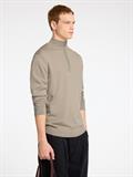 SLHTRAY LS KNIT MERINO HALF ZIP NOOS kelp