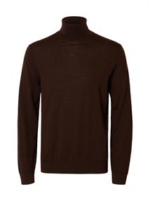 SLHTRAY LS KNIT MERINO ROLL NECK NOOS demitasse