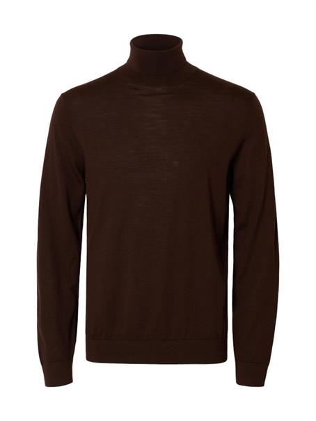 SLHTRAY LS KNIT MERINO ROLL NECK NOOS demitasse