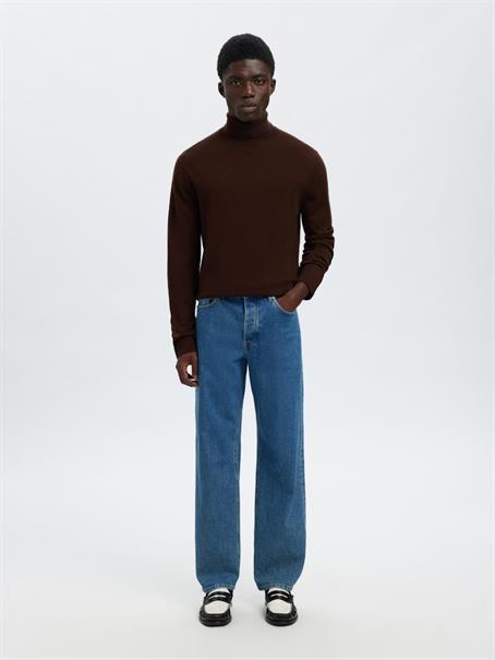 SLHTRAY LS KNIT MERINO ROLL NECK NOOS demitasse