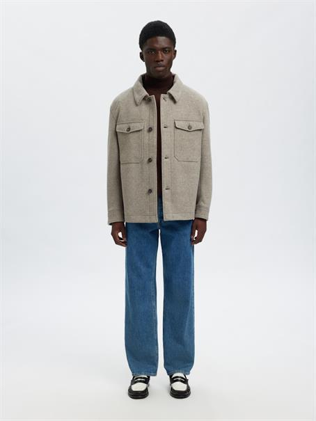 SLHTRAY LS KNIT MERINO ROLL NECK NOOS demitasse