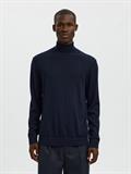 SLHTRAY LS KNIT MERINO ROLL NECK NOOS navy blazer