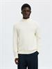 SLHTREVOR LS KNIT STRUCTURE ROLL NECK egret