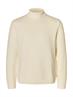 SLHTREVOR LS KNIT STRUCTURE ROLL NECK egret