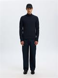 SLHTREVOR LS KNIT STRUCTURE ROLL NECK sky captain