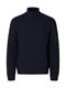 SLHTREVOR LS KNIT STRUCTURE ROLL NECK sky captain