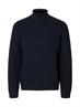 SLHTREVOR LS KNIT STRUCTURE ROLL NECK sky captain