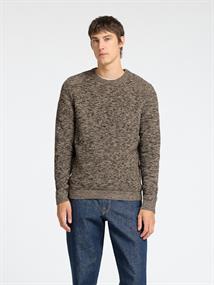 SLHVINCE LS KNIT BUBBLE CREW NECK NOOS chocolate torte