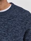 SLHVINCE LS KNIT BUBBLE CREW NECK NOOS dark sapphire