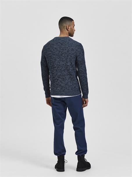 SLHVINCE LS KNIT BUBBLE CREW NECK NOOS dark sapphire