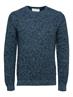 SLHVINCE LS KNIT BUBBLE CREW NECK NOOS dark sapphire