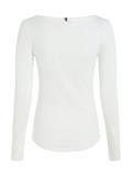 SLIM 5X2 RIB O-NK LS ecru