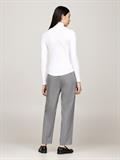 SLIM 5X2 RIB ROLL-NK LS ecru