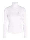 SLIM 5X2 RIB ROLL-NK LS ecru