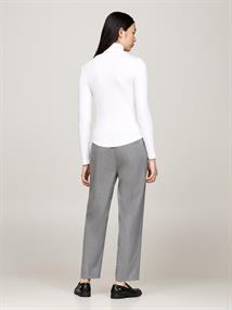 SLIM 5X2 RIB ROLL-NK LS ecru