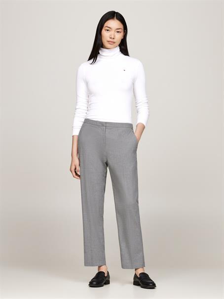 SLIM 5X2 RIB ROLL-NK LS ecru