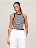 SLIM 5X2 STR RIB TANK TOP NS mini stp desert sky- white