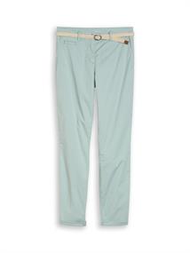 Slim Chino Hose mit Gürtel blue haze