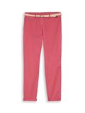 Slim Chino Hose mit Gürtel cozy pink
