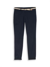 Slim Chino Hose mit Gürtel sky captain blue