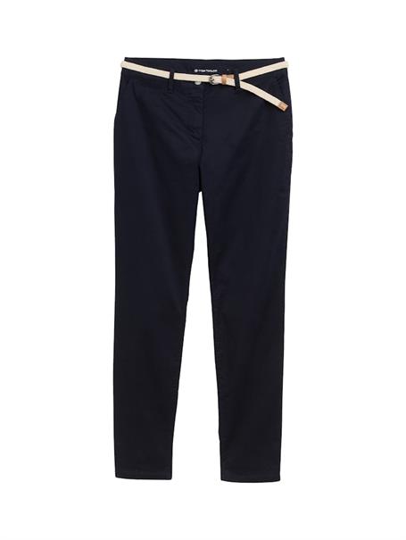 Slim Chino Hose mit Gürtel sky captain blue