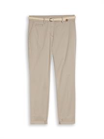 Slim Chino Hose mit Gürtel soft taupe grey