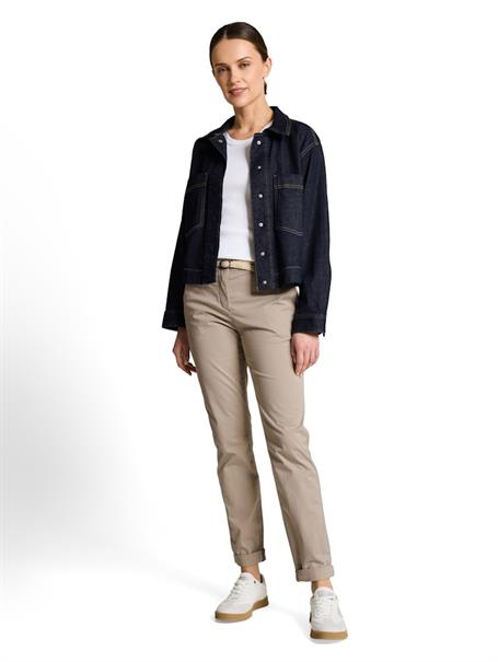 Slim Chino Hose mit Gürtel soft taupe grey