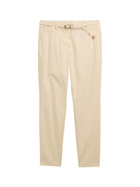 Slim Chino Hose mit Gürtel summer beige