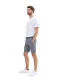 Slim Chino Shorts mit Gürtel navy white bean dobby