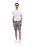 Slim Chino Shorts mit Gürtel navy white bean dobby