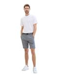 Slim Chino Shorts mit Gürtel navy white bean dobby