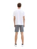 Slim Chino Shorts mit Gürtel navy white bean dobby