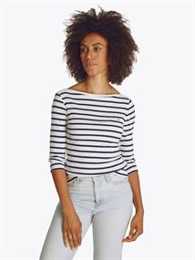 SLIM CODY BOAT-NK 3/4SLV breton dark night navy stp