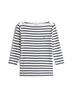 SLIM CODY BOAT-NK 3/4SLV breton- ecu- dark night navy