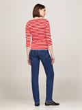 SLIM CODY BOAT-NK 3/4SLV breton fierce red-ecru