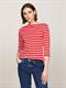 SLIM CODY BOAT-NK 3/4SLV breton fierce red-ecru
