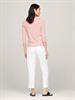 SLIM CODY BOAT-NK 3/4SLV breton stp- teaberry- ecru