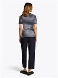 SLIM CODY BOAT-NK 3/4SLV ecru- blue spell stp